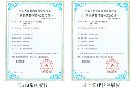 雲SIM系統及通(tōng)信管理(lǐ)軟件(jiàn)版權